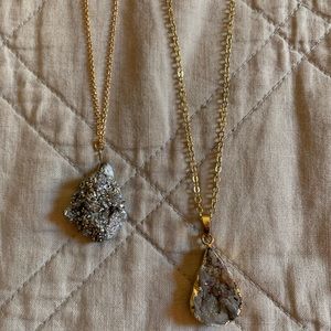 Druzy Inspired Gem Necklaces